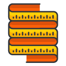 measuring tape Filled Outline Icon