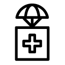 medical airdrop line Icon