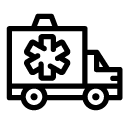 medical ambulance line Icon