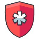 medical shield Filled Outline Icon