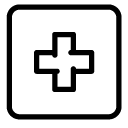 medical square line Icon