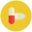 medication Flat Round Icon