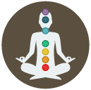 meditation Flat Round Icon
