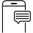 message bubbel mobile phone_1 line Icon