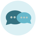 messaging Flat Round Icon