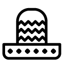 mexican hat line Icon