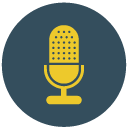 microphone Flat Round Icon
