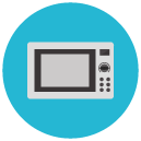 microwave Flat Round Icon