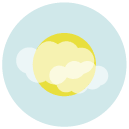 mist Flat Round Icon