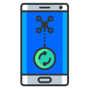 mobile phone drone control Filled Outline Icon