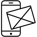 mobile phone message line Icon