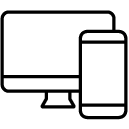 mobile phone screen line Icon