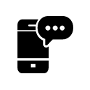 mobile smart phone message glyph Icon