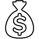 money bag line Icon