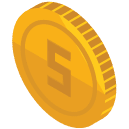 money coin Isometric Icon