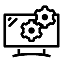 monitor settings line Icon