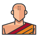monk Filled Outline Icon