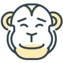 monkey Filled Outline Icon