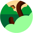 monkey flat Icon