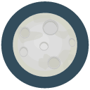 moon Flat Round Icon