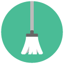 mop Flat Round Icon