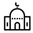 mosque 1 line Icon