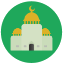 mosque Flat Round Icon