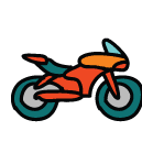 motorcycle Doodle Icon