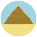 mountain Flat Round Icon