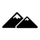 mountains glyph Icon