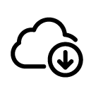 move cloud down line Icon