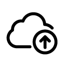 move cloud up line Icon