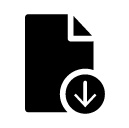 move down document glyph Icon