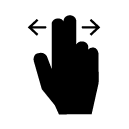 move left right glyph Icon