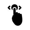 move left right glyph Icon