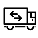 moving truck line Icon