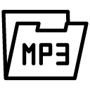 mp3 folder line Icon