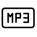 mp3 line Icon