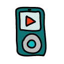 mp3 player Doodle Icon