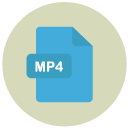 mp4 Flat Round Icon