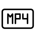 mp4 line Icon