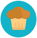 muffin Flat Round Icon