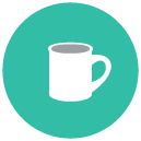mug Flat Round Icon