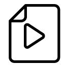 multimedia file line Icon