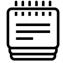 multiple lined notepad line Icon