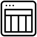 multiple lower elements line Icon