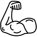 muscles line Icon