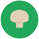 mushroom Flat Round Icon