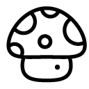 mushroom line Icon