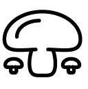 mushroom line Icon